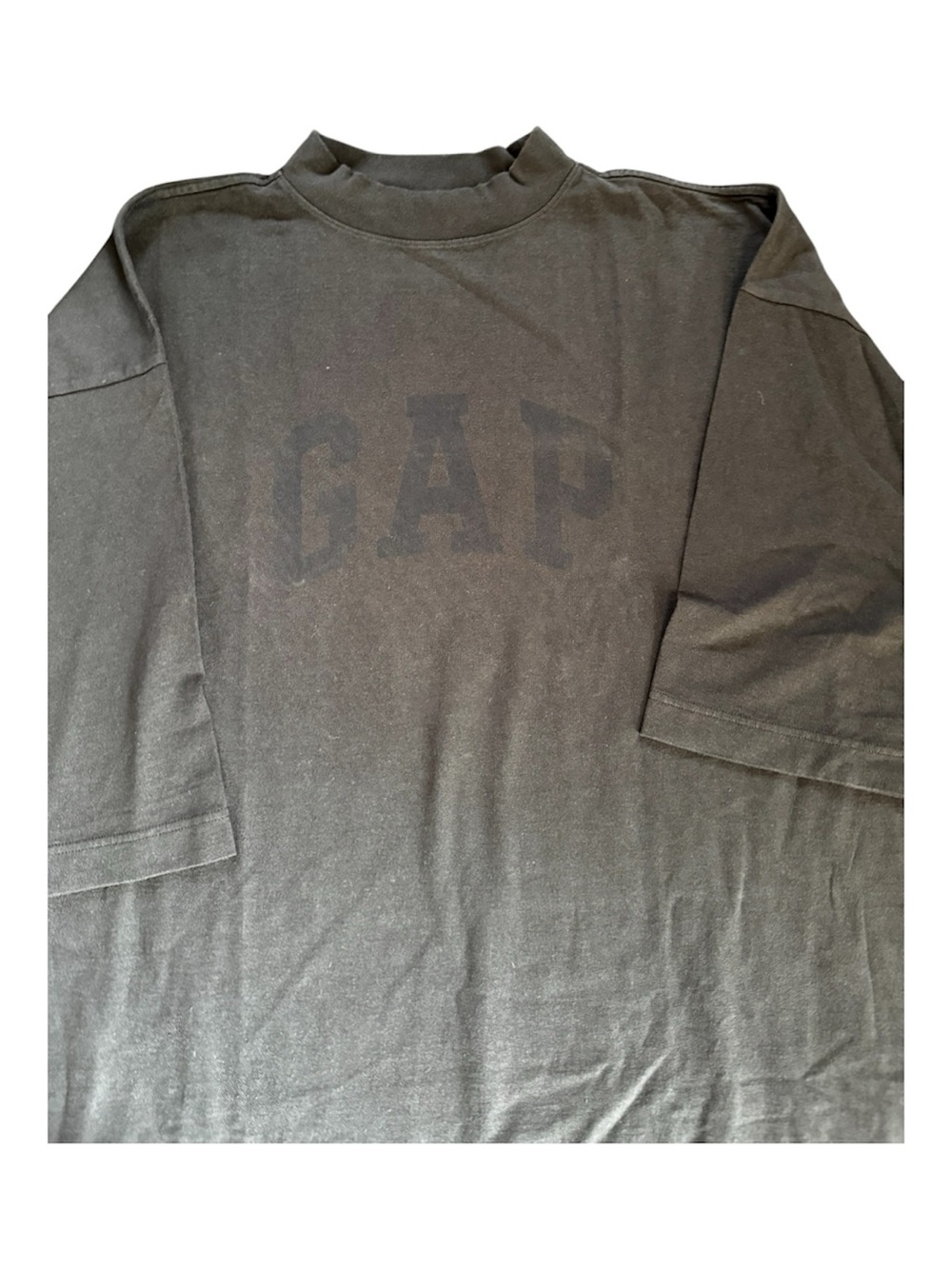 NWOT Yeezy Gap Engineered by Balenciaga Dove 3/4 Sleeve Tee Washed Black Size M - Picture 3 of 12